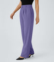 Halara Flex™ High Waisted Zipper Pocket Shirred Straight Leg Work Pants - Veronica