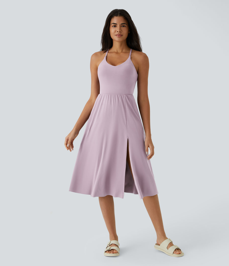 Everyday Midi Chill Dress-La Land - Pink Purple