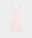 SoftlyZero™ Plush Double Straps 2-Piece Pocket Slip Dance Active Dress A-D Cups - Chiffon White