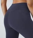 Patitoff™ 2.0 Pet Hair Resistant High Waisted Crossover Side Pocket Yoga Leggings - Mountain Blue