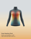 Halara HeatCore Turtleneck Long Sleeve Thumb Hole Casual Warming Top - Black