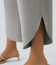 Breezeful™ High Waisted Crossover Quick Dry Resort Pants with Pockets - Dust Gray