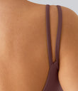 Double Straps Cropped Yoga Tank Top - Smoke Plum