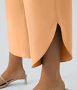 Breezeful™ High Waisted Crossover Quick Dry Resort Pants with Pockets - Peach Orange
