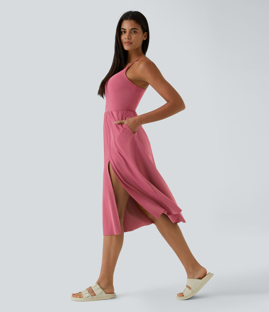 Everyday Midi Chill Dress-La Land - Begonia Rouge