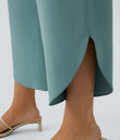 Breezeful™ High Waisted Crossover Quick Dry Resort Pants with Pockets - Stone Blue