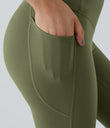 Halara UltraSculpt™ High Waisted Tummy Control Pocket Shaping Training Leggings - Grass Grey Green