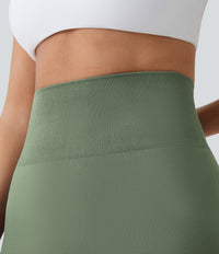 OneForm Seamless Flow High Waisted Ruched Plain Leggings - Sea Spray