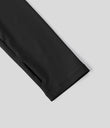 Solid Thumb Hole Yoga Sports Top - Black