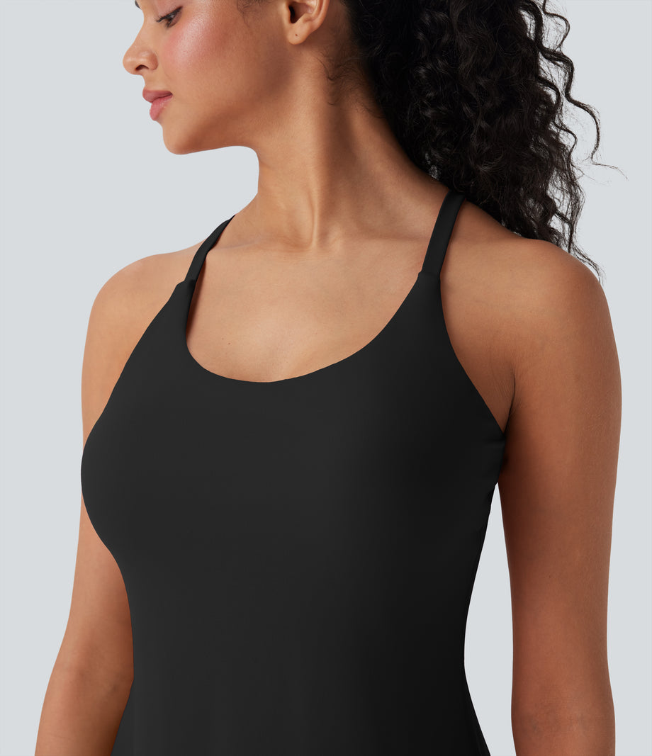 SoftlyZero™ Plush Active Dress-Longer Length-Easy Peezy Edition DD-F Cups - Black