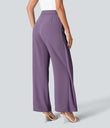 Halara Flex™ High Waisted Tie Side Wide Leg Work Pants - Sandalwood Violet