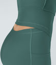 SoftlyZero™ Airy Backless Twisted Flare Low Support Dance Active Dress-Longer Length-Easy Peezy Edition A-D Cups - Blue Spruce