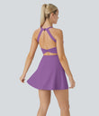 SoftlyZero™ Airy Backless Twisted Cool Touch Dance Active Dress-Easy Peezy Edition - Dewberry