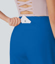 SoftlyZero™ Airy High Waisted Pockets Cool Touch Yoga Bermuda Shorts - Skydiver