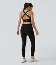 SoftlyZero™ Airy Square Neck Backless Crisscross Cropped Cool Touch Yoga Tank Top-UPF50+ - Black