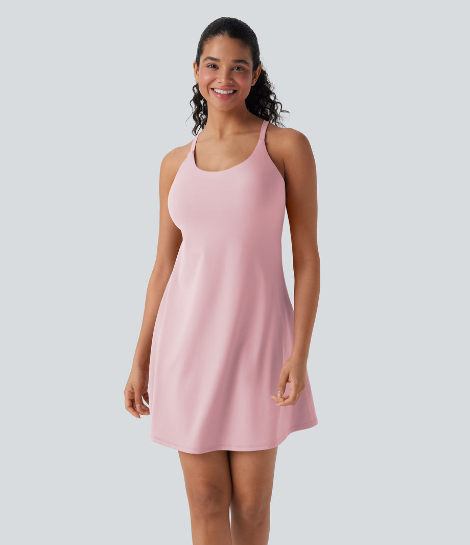 SoftlyZero™ Plush Active Dress-Longer Length-Easy Peezy Edition DD-F Cups - Pale Lilac