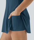 SoftlyZero™ Airy Backless Twisted Cool Touch Dance Active Dress-Easy Peezy Edition - Majolica Blue