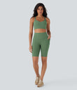 Halara UltraSculpt™ High Waisted Tummy Control Pocket Shaping Training Biker Shorts 9'' - Kashmir