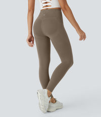 Halara UltraSculpt™ High Waisted Butt Lifting Tummy Control Pocket Shaping Workout Leggings - Dawn Brown