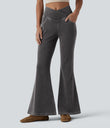 Halara Flex™ High Waisted Crossover Pocket Washed Casual Jeans - Cool Gray Denim