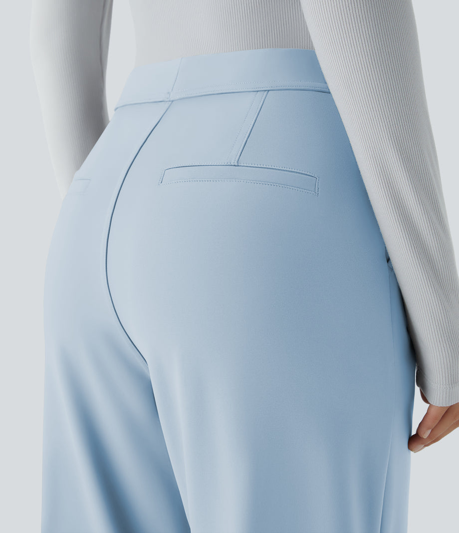 Halara Flex™ DayStretch High Waisted Pocket Work Flare Pants - Baby Blue