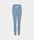 SoftlyZero™ Plush High Waisted Drawstring Pocket Plain Full Length Joggers - Grey Blue