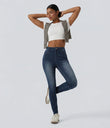 Halara Flex™ High Waisted Casual Skinny Jeans with Pockets - Pageant Blue Denim