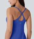SoftlyZero™ Plush Molded Cups Low Support Dance Active Dress-Easy Peezy Edition A-D Cups - Lotus Blue