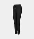 SoftlyZero™ Plush High Waisted Drawstring Pocket Plain Full Length Joggers - Black