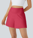 SoftlyZero™ Airy Super High Waisted 2-in-1  Cool Touch Yoga Shorts 5'' with Pockets-Longer Length - Winterberry