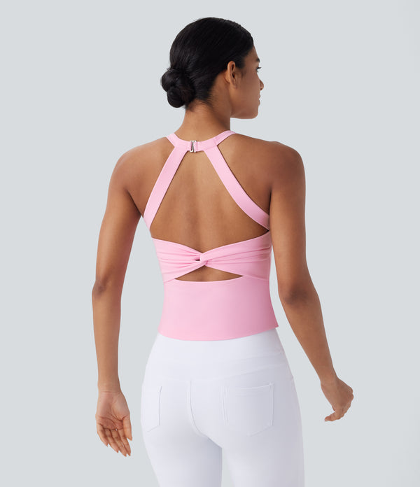 SoftlyZero™ Plush Cut Out Yoga Tank Top A-D Cups - Nosegay