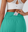 SoftlyZero™ Airy Super High Waisted 2-in-1 Cool Touch Yoga Shorts 7" with Pockets - Waterfall