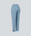 Mid Rise Drawstring Curved Hem Quick Dry Golf Tapered Pants with Pockets-UPF40+ - Mountain Spring