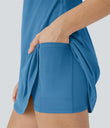 SoftlyZero™ Plush Backless Active Dress - Gloomy Blue
