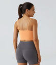 Basic Padded Workout Cropped Low Support Tank Top A-D Cups - Sunflower