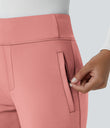 Halara Flex™ DayStretch Mid Rise Side Zipper Pocket Work Flare Pants - Candy Pink