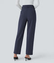 Halara Flex™ High Waisted Pocket Solid Work Tapered Pants - Black Iris