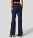 Halara Flex™ High Waisted Back Side Pocket Slight Flare Work Pants - Dress Blues