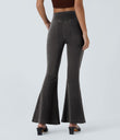 Halara Flex™ High Waisted Crossover Pocket Washed Casual Jeans - Hemp Rope Black Denim