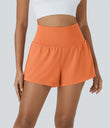SoftlyZero™ Airy Super High Waisted 2-in-1 Cool Touch Yoga Shorts with Pockets - Dusty Orange
