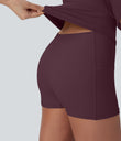 SoftlyZero™ Airy U Neck 2-in-1 Pocket Mini Cool Touch Dance Active Dress-Easy Peezy - Fig