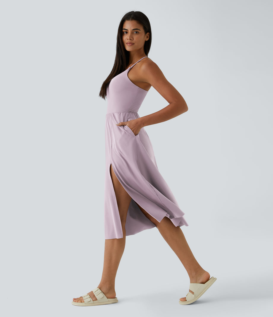 Everyday Midi Chill Dress-La Land - Pink Purple