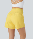 SoftlyZero™ Airy Super High Waisted 2-in-1  Cool Touch Yoga Shorts 5'' with Pockets-Longer Length - Goldfinch