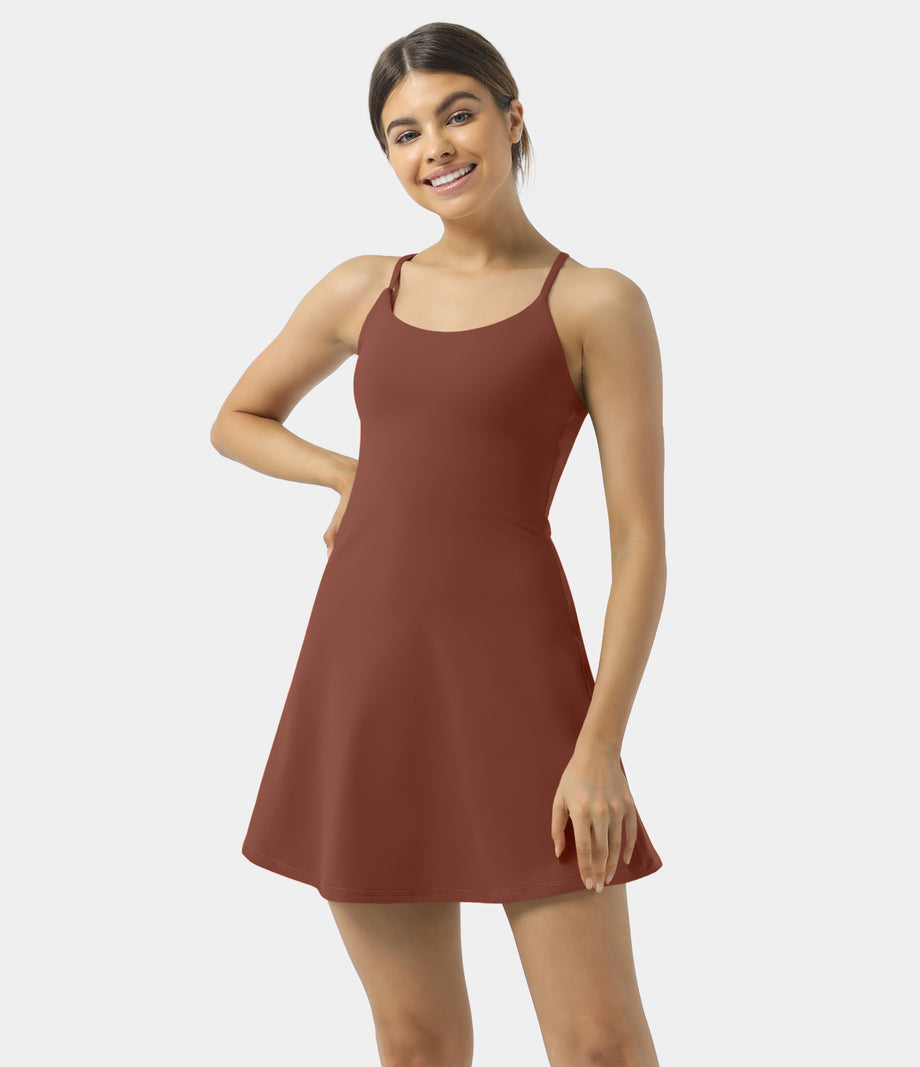 SoftlyZero™ Plush Backless Active Dress - Sequoia