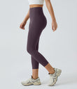 Halara UltraSculpt™ High Waisted Tummy Control Pocket Shaping Training Capri Leggings - Night's Purple