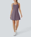 SoftlyZero™ Plush 2-in-1 Pocket Mini Active Dress DD-F Cups - Tulip Purple