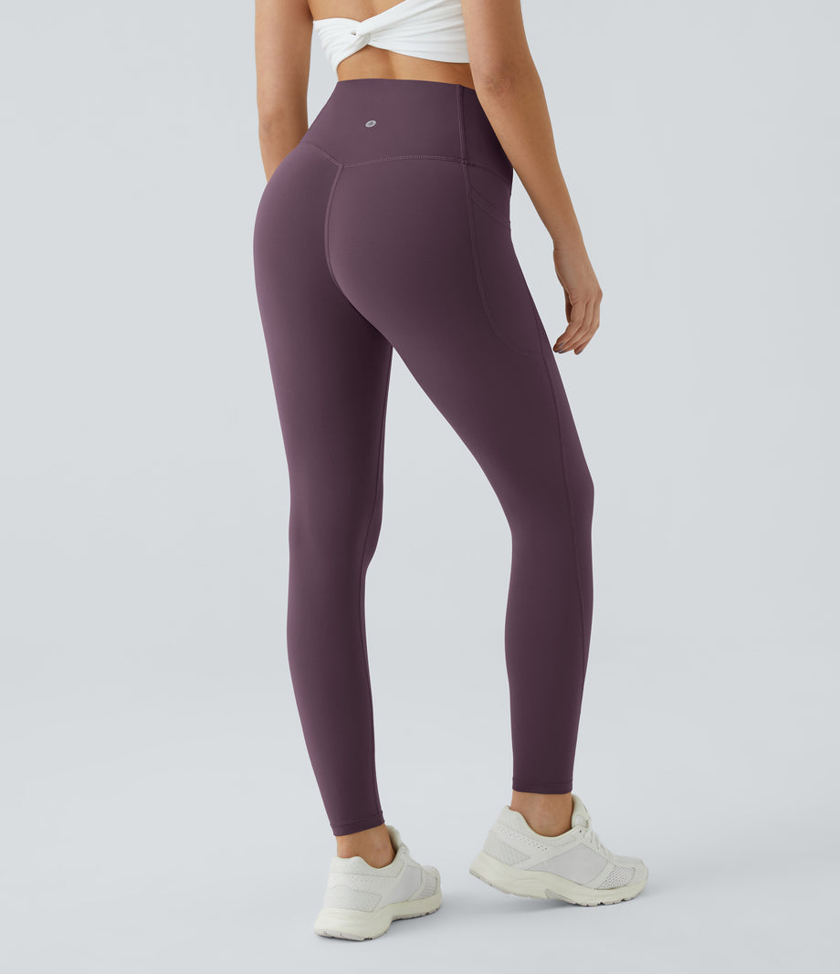 Halara UltraSculpt™ High Waisted Tummy Control Pocket Shaping Training Leggings - Night's Purple