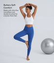 SoftlyZero™ Crossover Pocket Plain Leggings-UPF50+ - Beaucoup Blue