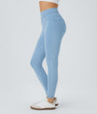 Halara Flex™ High Waisted Pocket Denim Casual Leggings - Washed Denim Sunny Blue