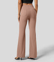 Halara Flex™ High Waisted Back Side Pocket Slight Flare Work Pants - Beaver Fur
